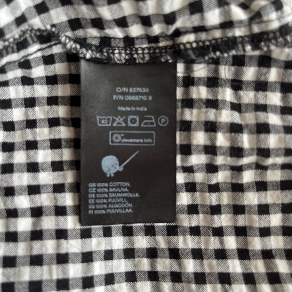 Monki Black and White Gingham Dress | Size Medium - Picture 9 of 10